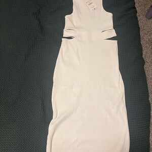 Zara White Backless Dress